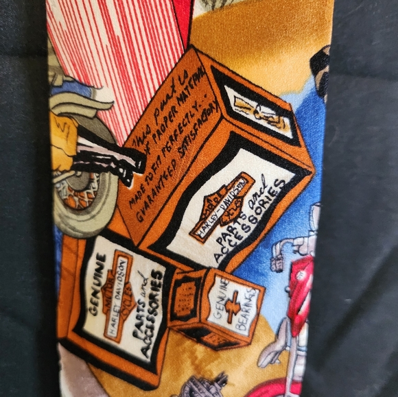 Nicole Miller Harley Davidson Men's neck tie - Picture 3 of 4
